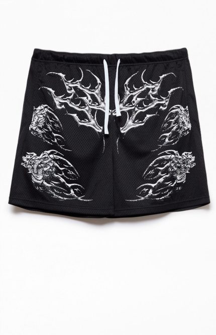 Civil Black Splinter Sig Mesh Shorts