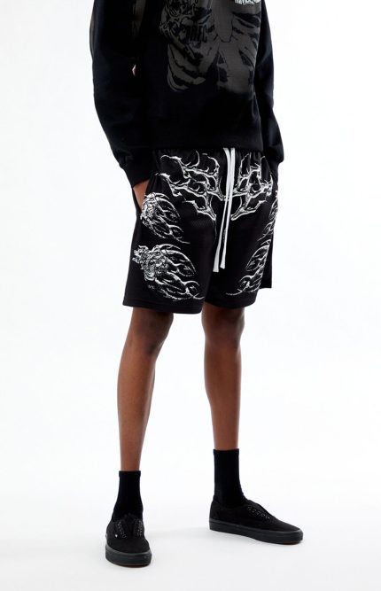 Civil Black Splinter Sig Mesh Shorts
