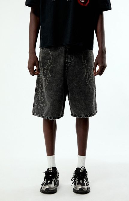 Civil Hostile Bloom Baggy Denim Jorts