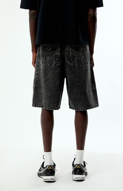Civil Hostile Bloom Baggy Denim Jorts