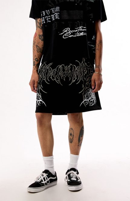 Civil Black Thorn Of The Stem Sweat Shorts