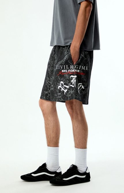 Civil Thorns Camo Baggy Fleece Sweat Shorts