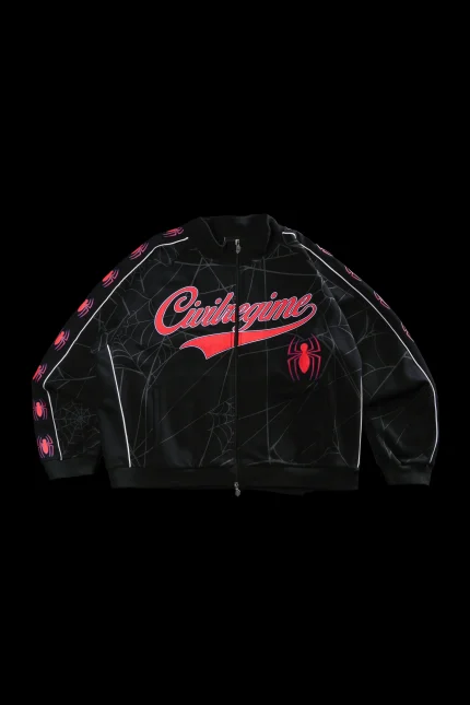 Spider Chaos Civil Track Jacket in Black