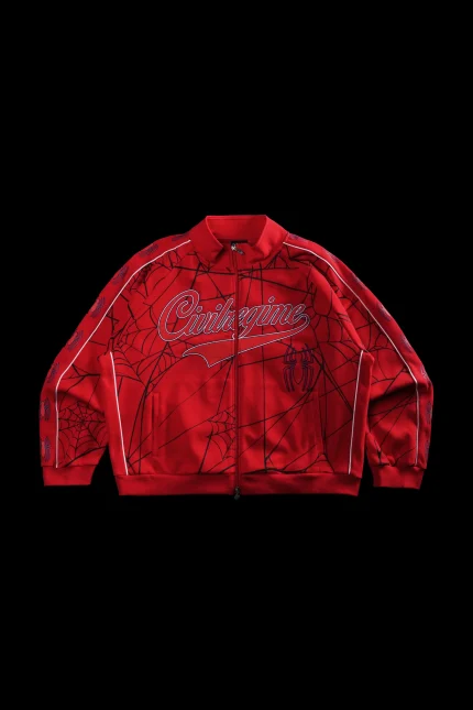 Spider Chaos Civil Track Jacket in E-Red