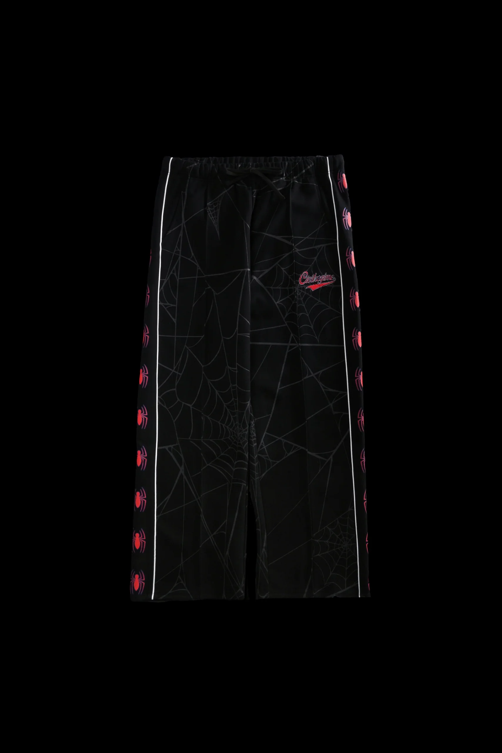 9-BOTTOMS-SPIDER Spider Chaos Track Pants in Black